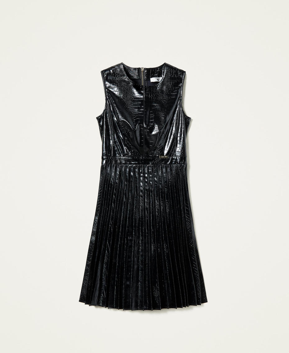Платье с крокодиловым принтом Черный женщина 212LI2EDD-0S