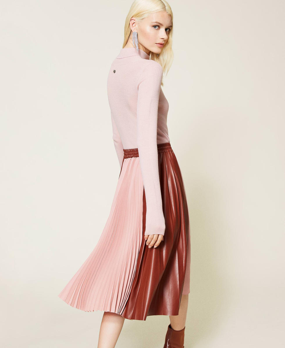 High waisted pleated skirt 04 shop