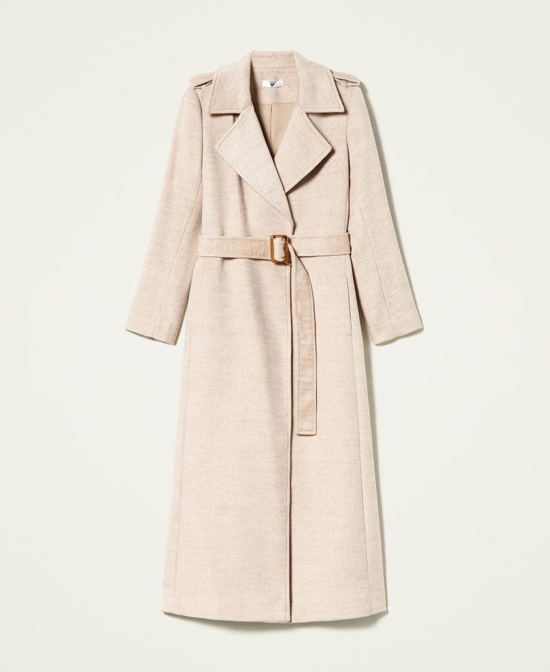 Abrigo de pa&ntilde;o con cintur&oacute;n Light Desert Mujer 212LI2KHH-0S