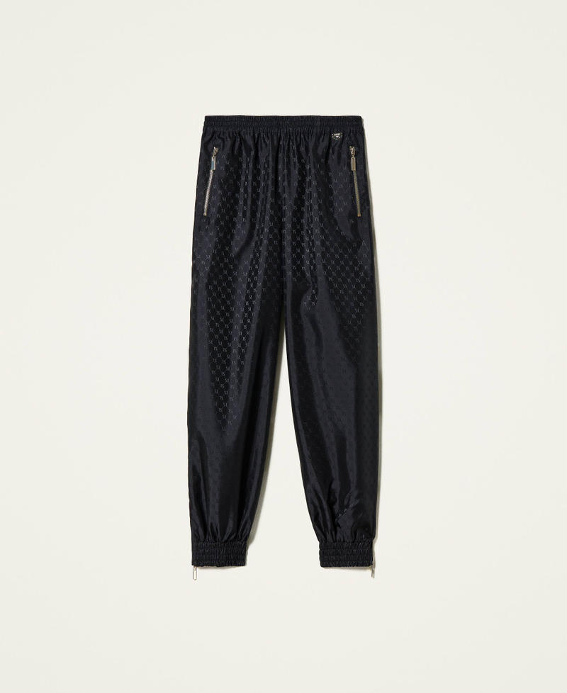 Joggers con logo allover Nero Donna 212LI2LAA-0S