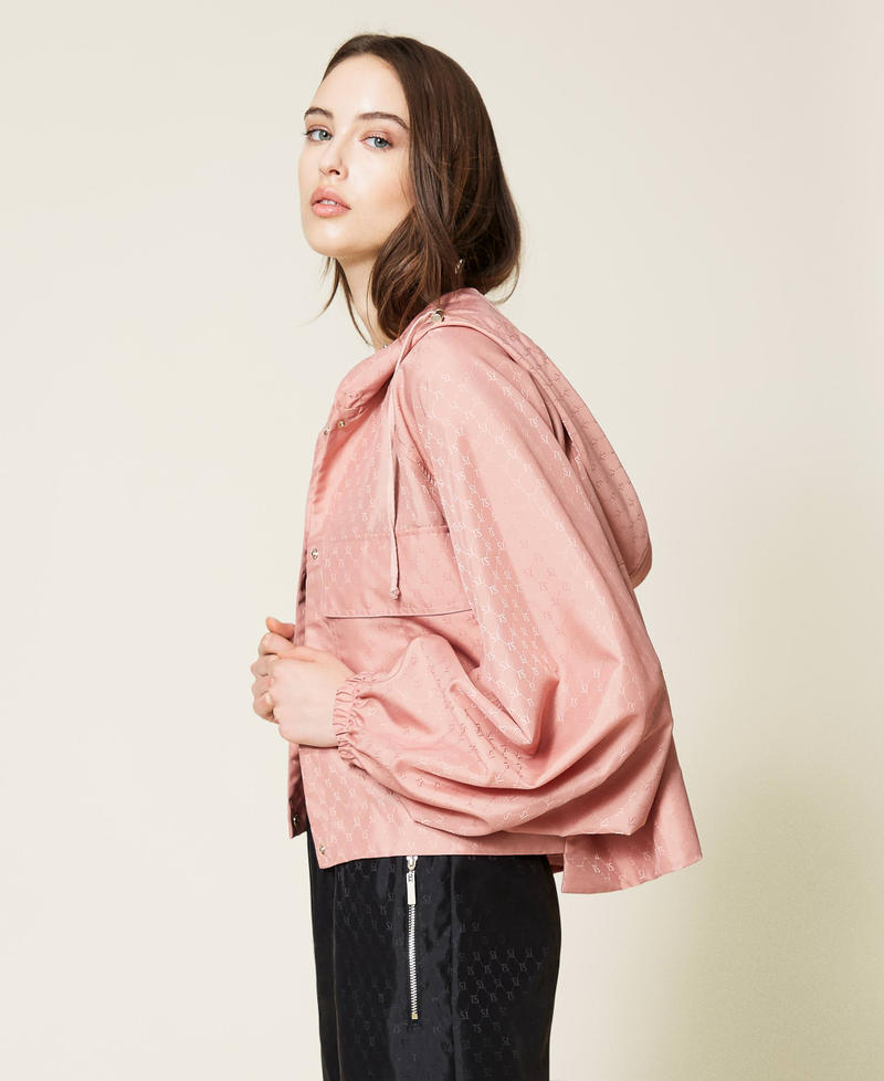 Jacket with logo and maxi pockets Misty Rose Woman 212LI2LBB-03