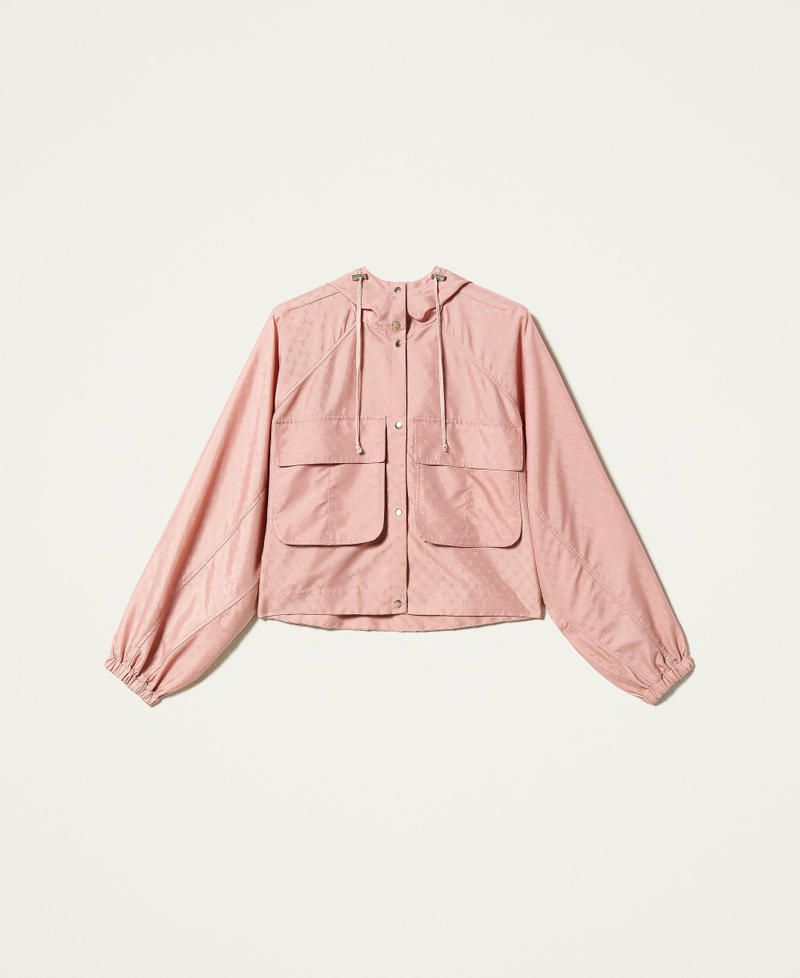 Jacket with logo and maxi pockets Misty Rose Woman 212LI2LBB-0S