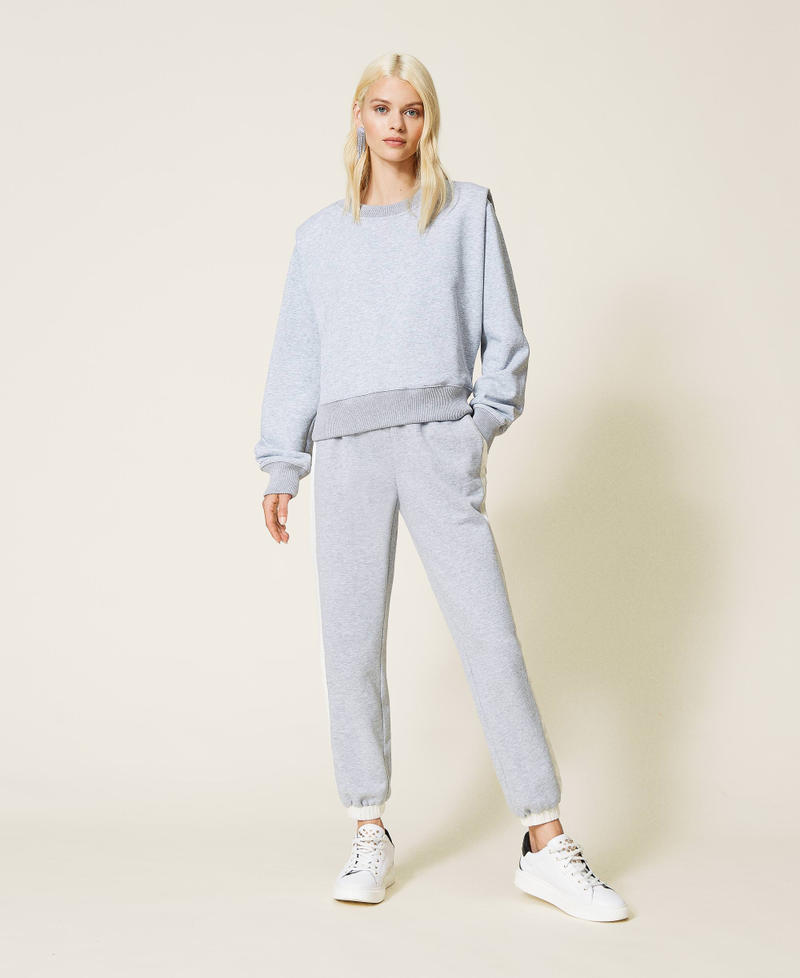 Felpa con spalline Grigio Mélange Donna 212LI2TAA-0T