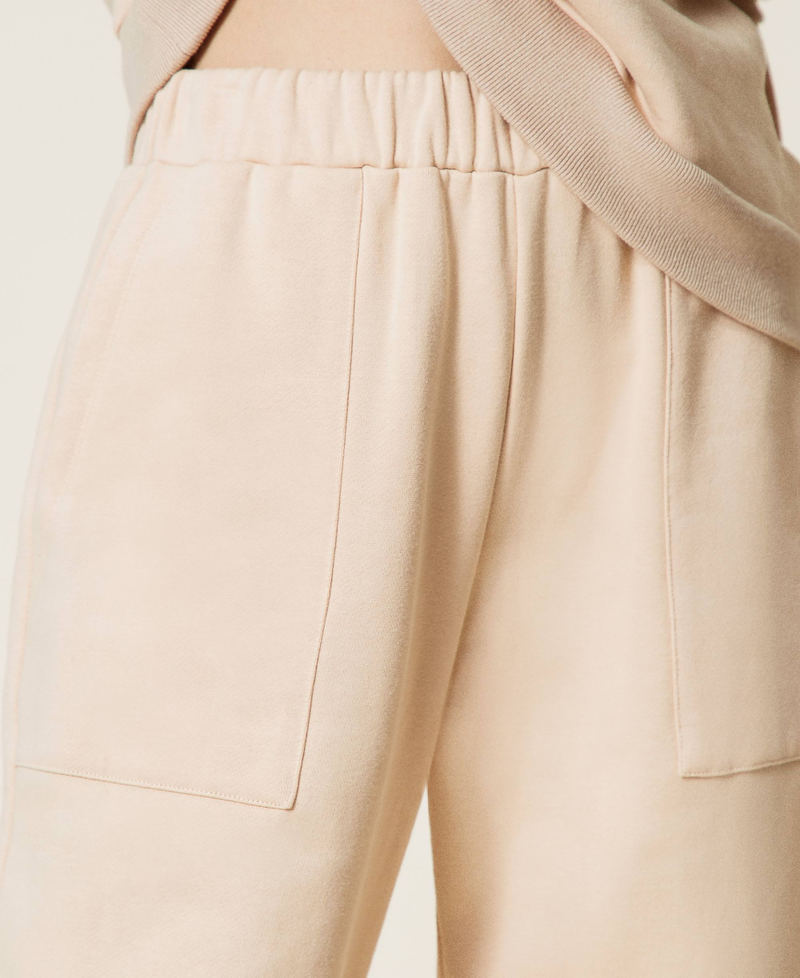 Logo sweatshirt and joggers "Light Tan&rdquo; Beige Woman 212LI2TBB-06