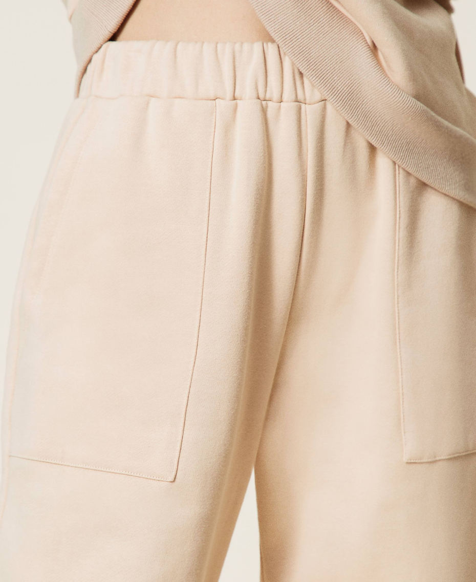 Logo sweatshirt and joggers "Light Tan&rdquo; Beige Woman 212LI2TBB-06