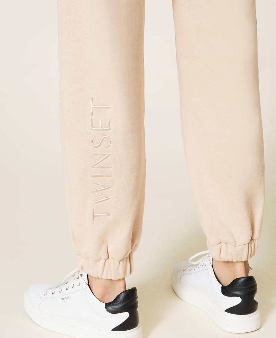 Logo sweatshirt and joggers "Light Tan&rdquo; Beige Woman 212LI2TBB-07