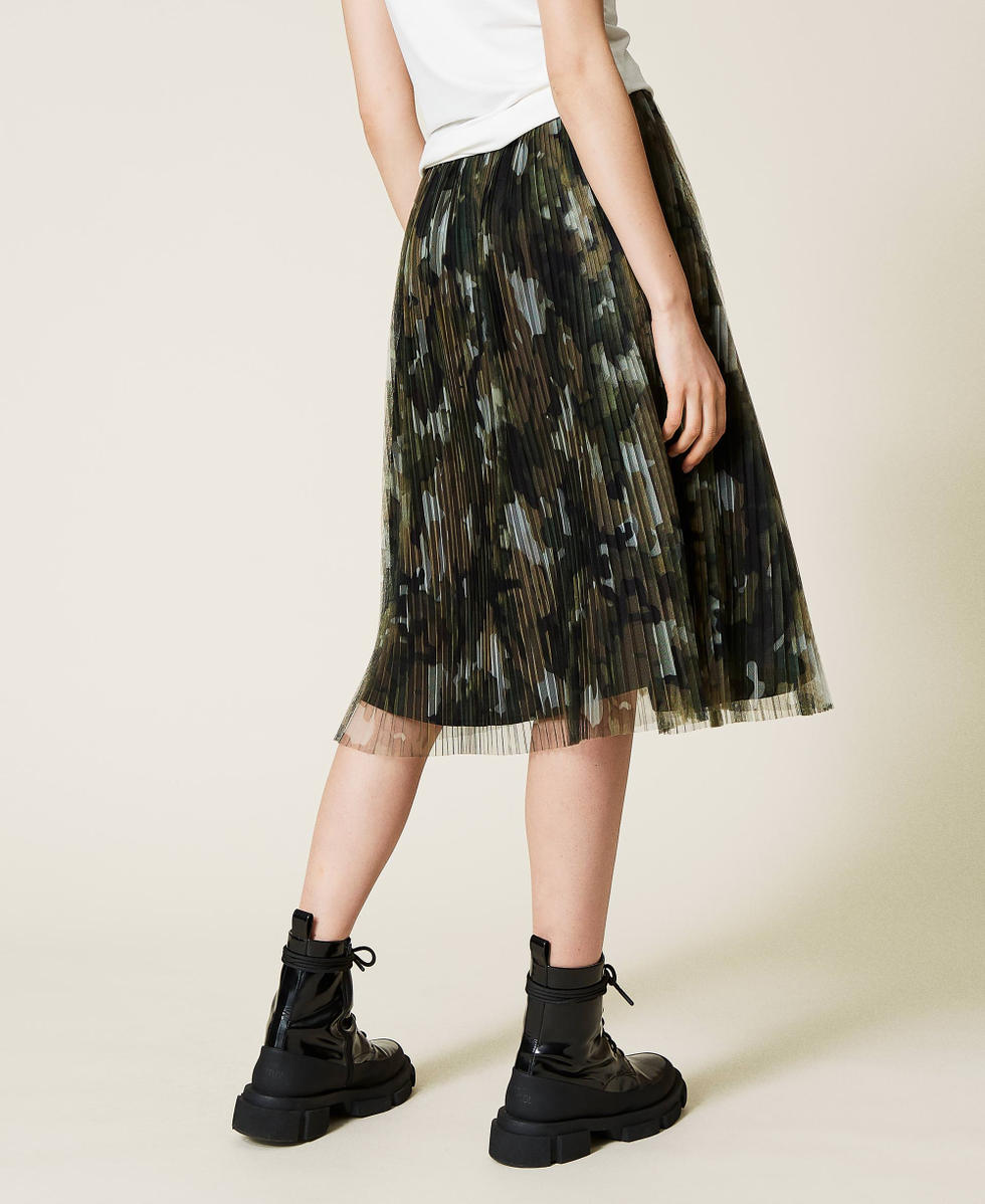 Pleated shop tulle skirt