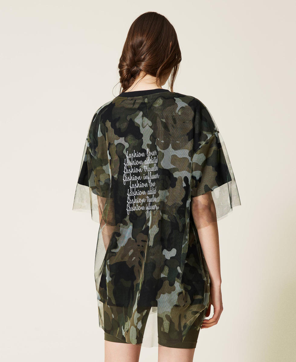 Camo print t outlet shirt womens