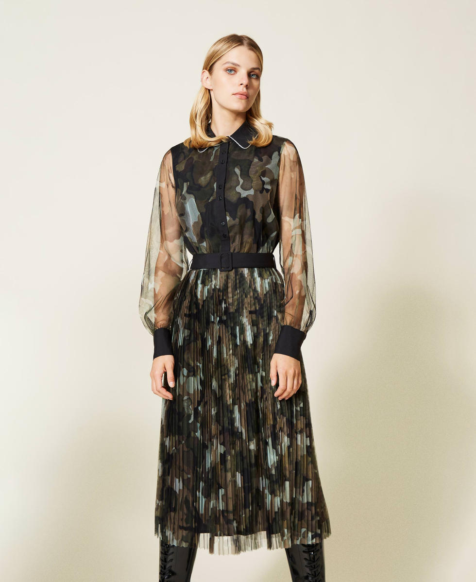 Camouflage print dress store