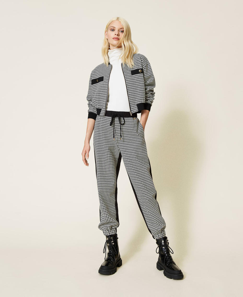 Houndstooth joggers Ivory Houndstooth / Black Woman 212LI2YCC-01