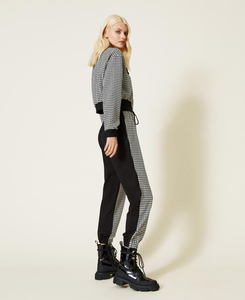 Houndstooth joggers Ivory Houndstooth / Black Woman 212LI2YCC-03