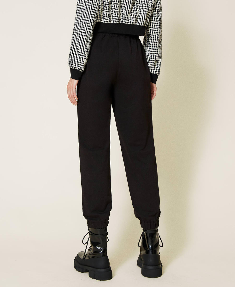 Joggers de pata de gallo Pata de Gallo Marfil / Negro Mujer 212LI2YCC-04