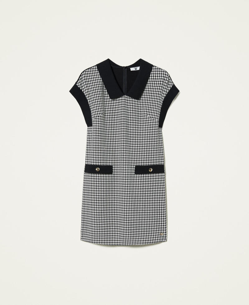 Abito pied-de-poule Pied De Poule Avorio / Nero Donna 212LI2YEE-0S