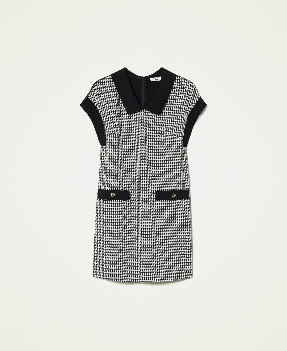 Abito pied-de-poule Pied De Poule Avorio / Nero Donna 212LI2YEE-0S