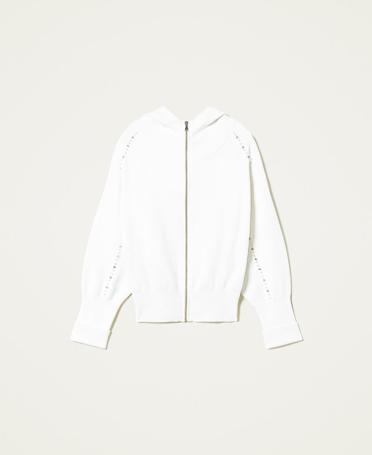 Giacca con perle e strass Avorio Donna 212LI3PCC-0S