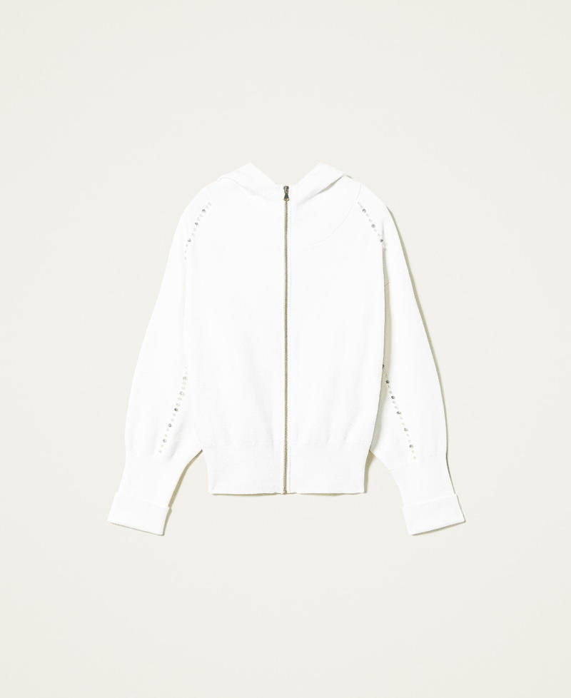 Giacca con perle e strass Avorio Donna 212LI3PCC-0S