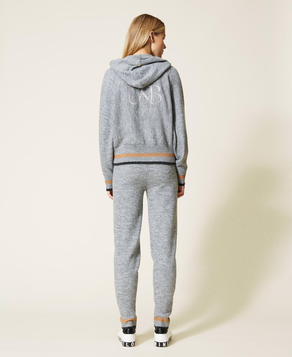 Hooded jumper and joggers Woman, White