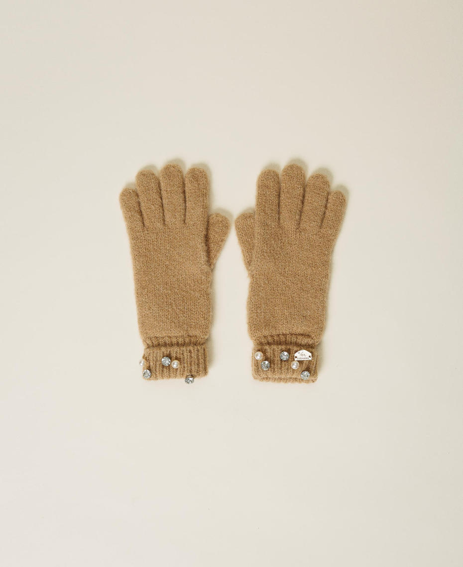Handschuhe mit Perlen und Strass Light Desert Frau 212LI4ZCC-01