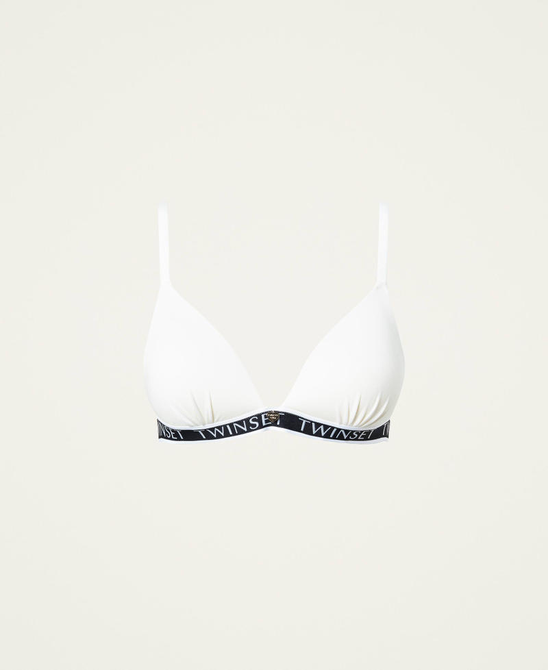 Triangel-BH mit Logos Elfenbein Frau 212LI6AUU-0S