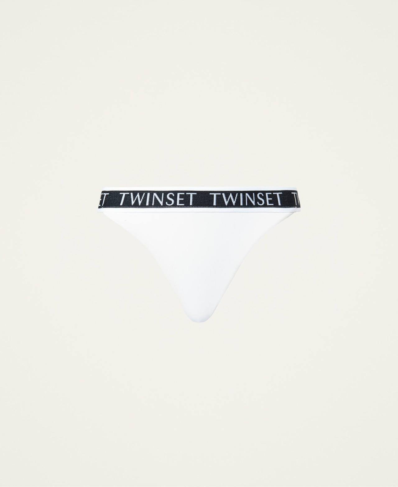 G-string with logo elastic Ivory Woman 212LI6AWW-0S