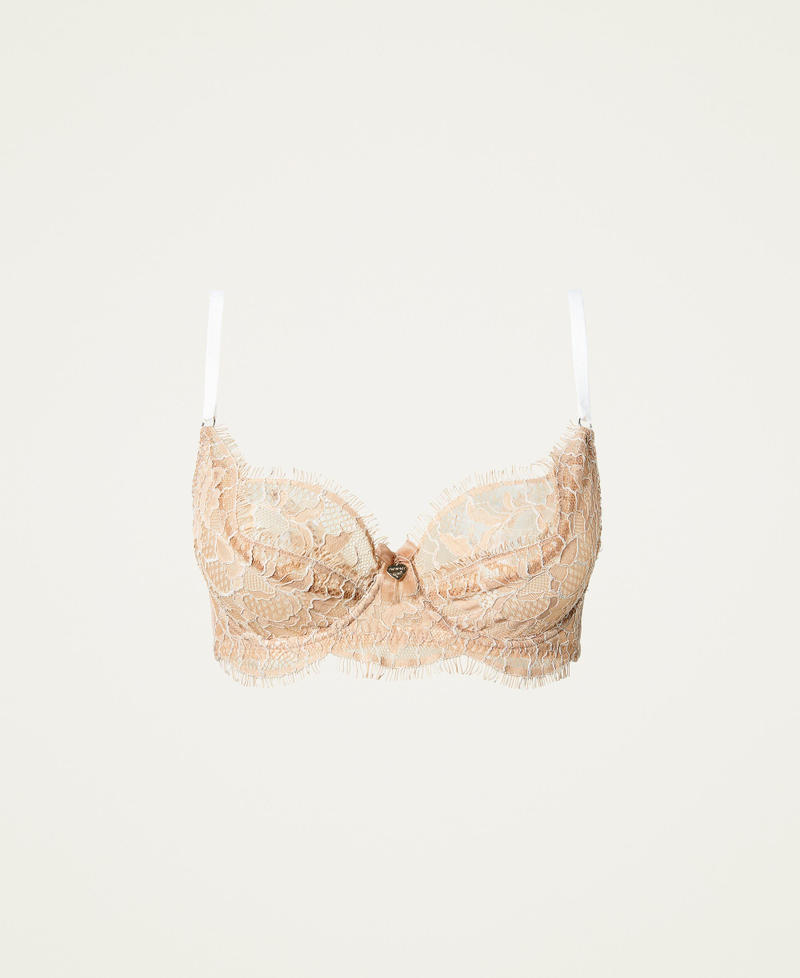Underwired lace bra Two-tone Nude Skin / Ivory Woman 212LI6B55-0S