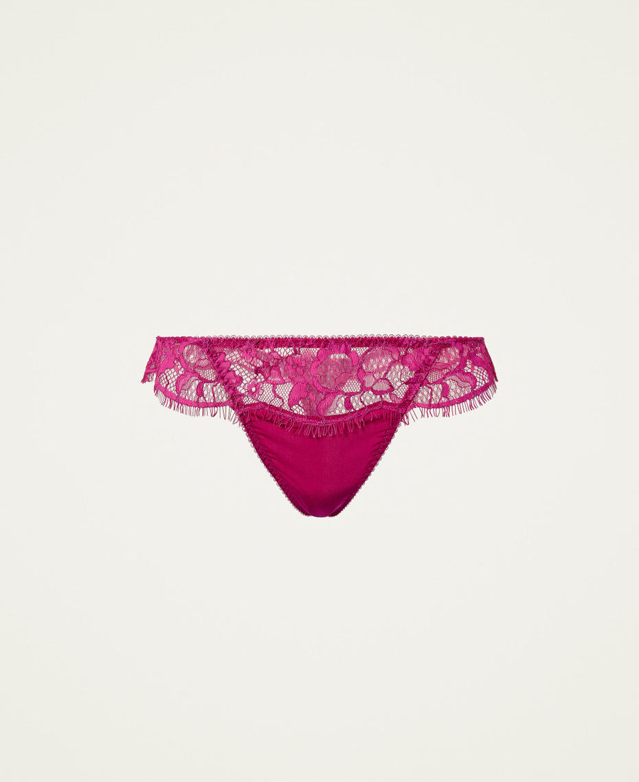 String avec dentelle Fuchsia &laquo;&nbsp;Peony&nbsp;&raquo; Femme 212LI6B88-0S
