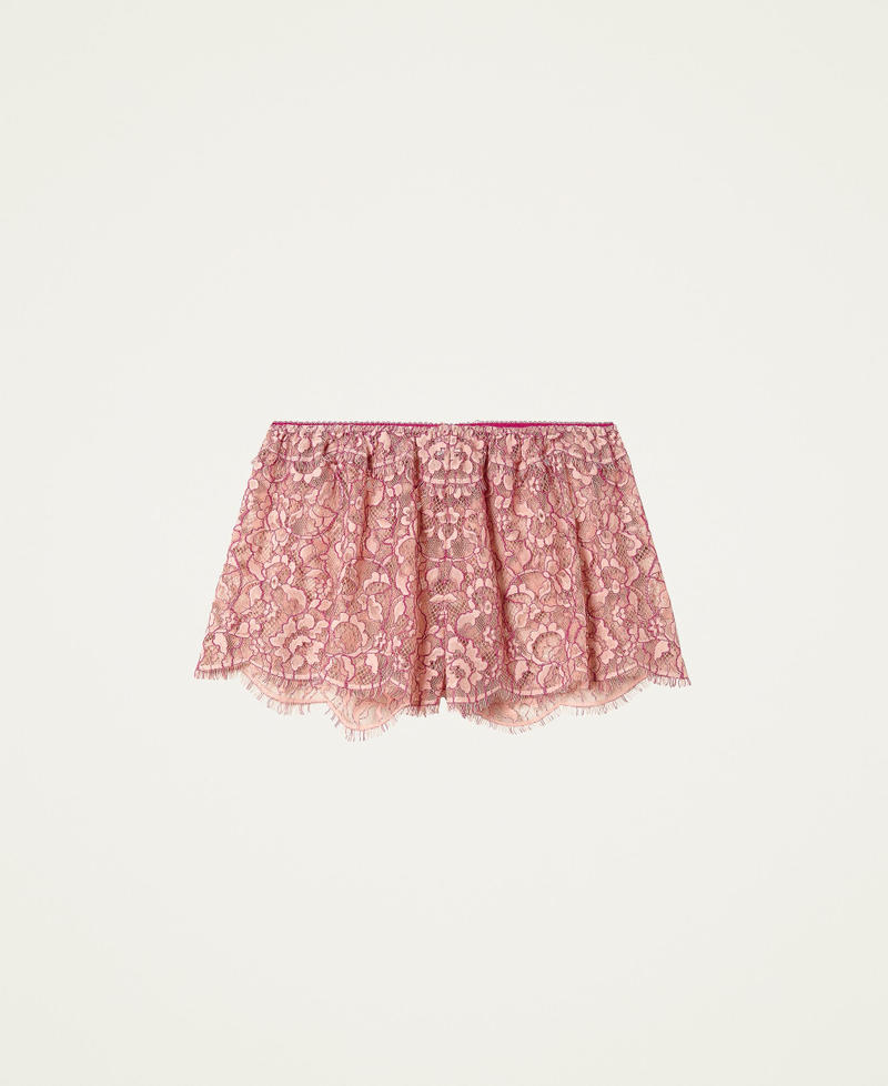 Pantalón corto de encaje Bicolor Misty Rose / Fucsia «Peony» Mujer 212LI6BZZ-0S