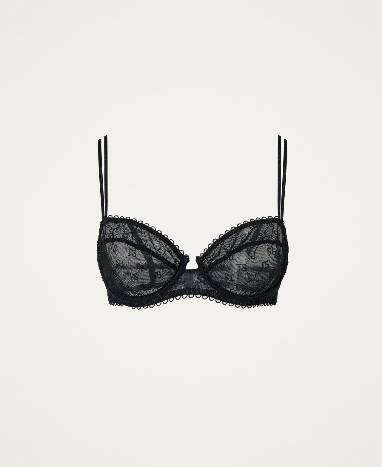 Underwired tulle bra Black Woman 212LI6C55-0S