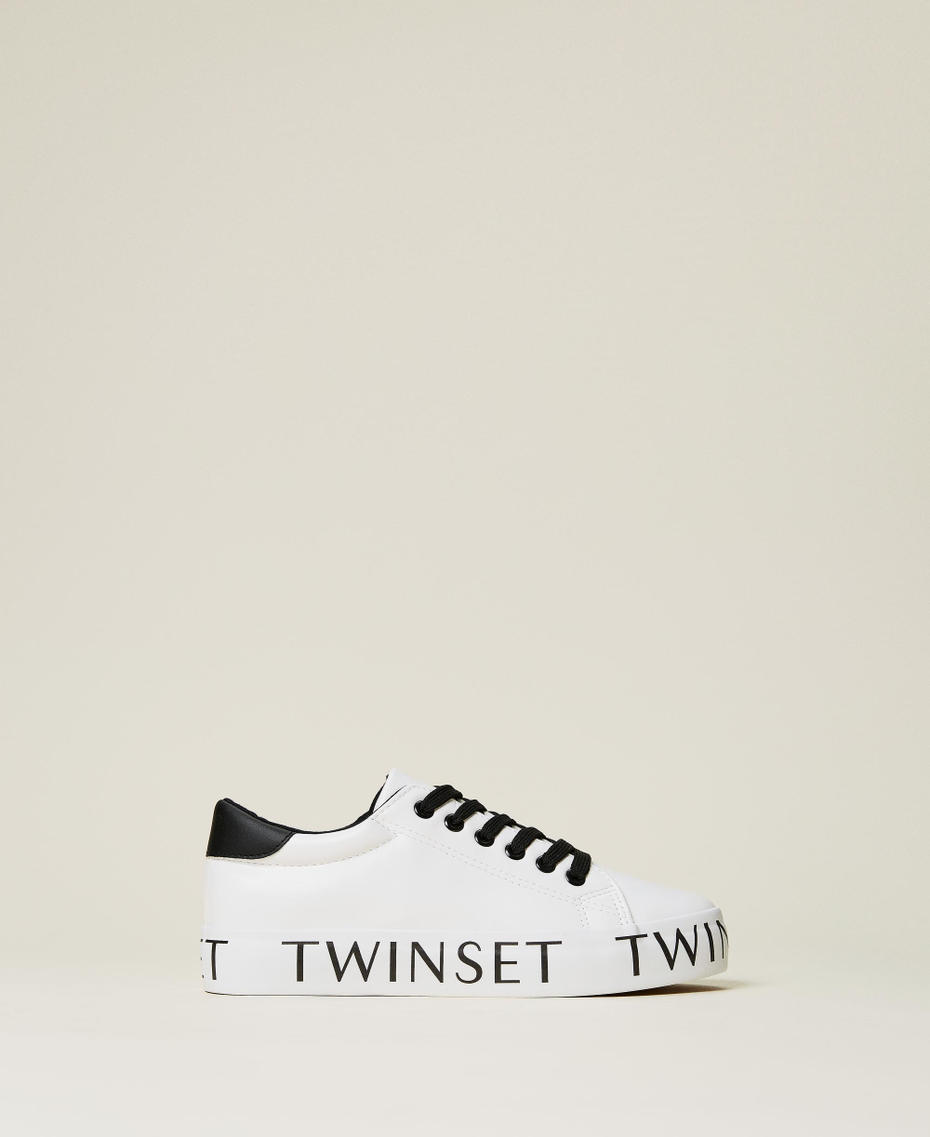 Trainers with logo Two-tone Optical White / Black Woman 212LIPZTT-01