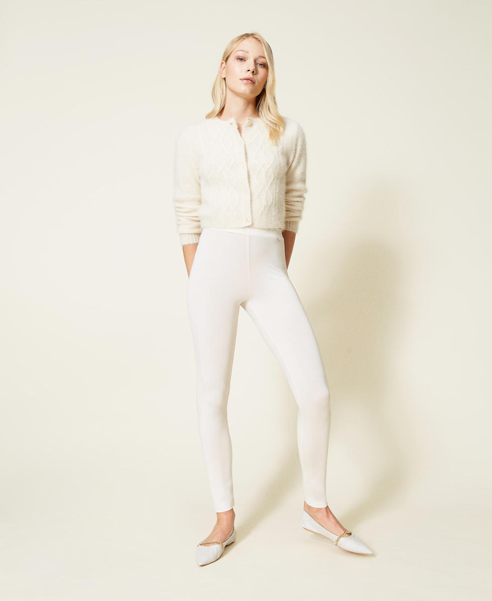Legging avec logo Femme Beige TWINSET Milano