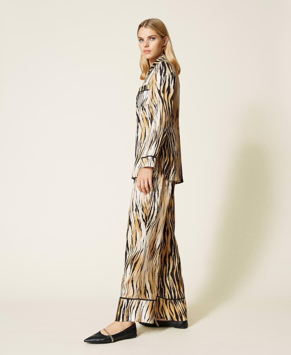 Chemise en satin imprim animalier Femme Fantaisie TWINSET Milano
