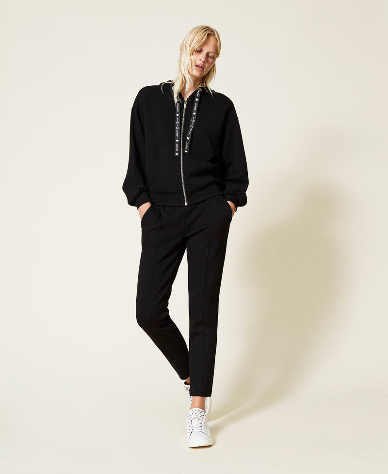 Scuba hoodie and trousers Black Woman 212LL2FAA-01