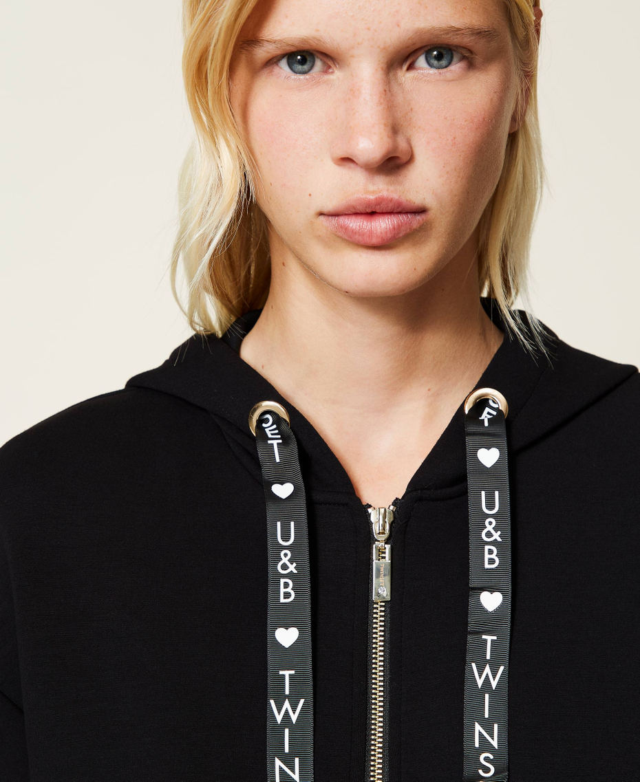 Scuba hoodie and trousers Black Woman 212LL2FAA-05