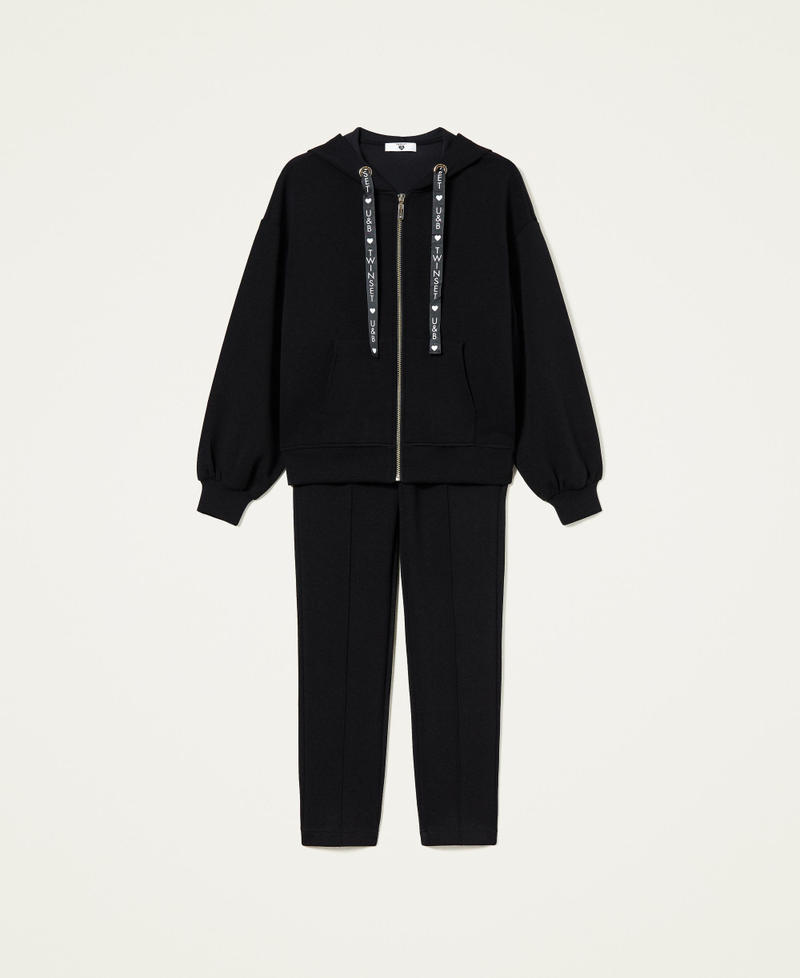 Scuba hoodie and trousers Black Woman 212LL2FAA-0S