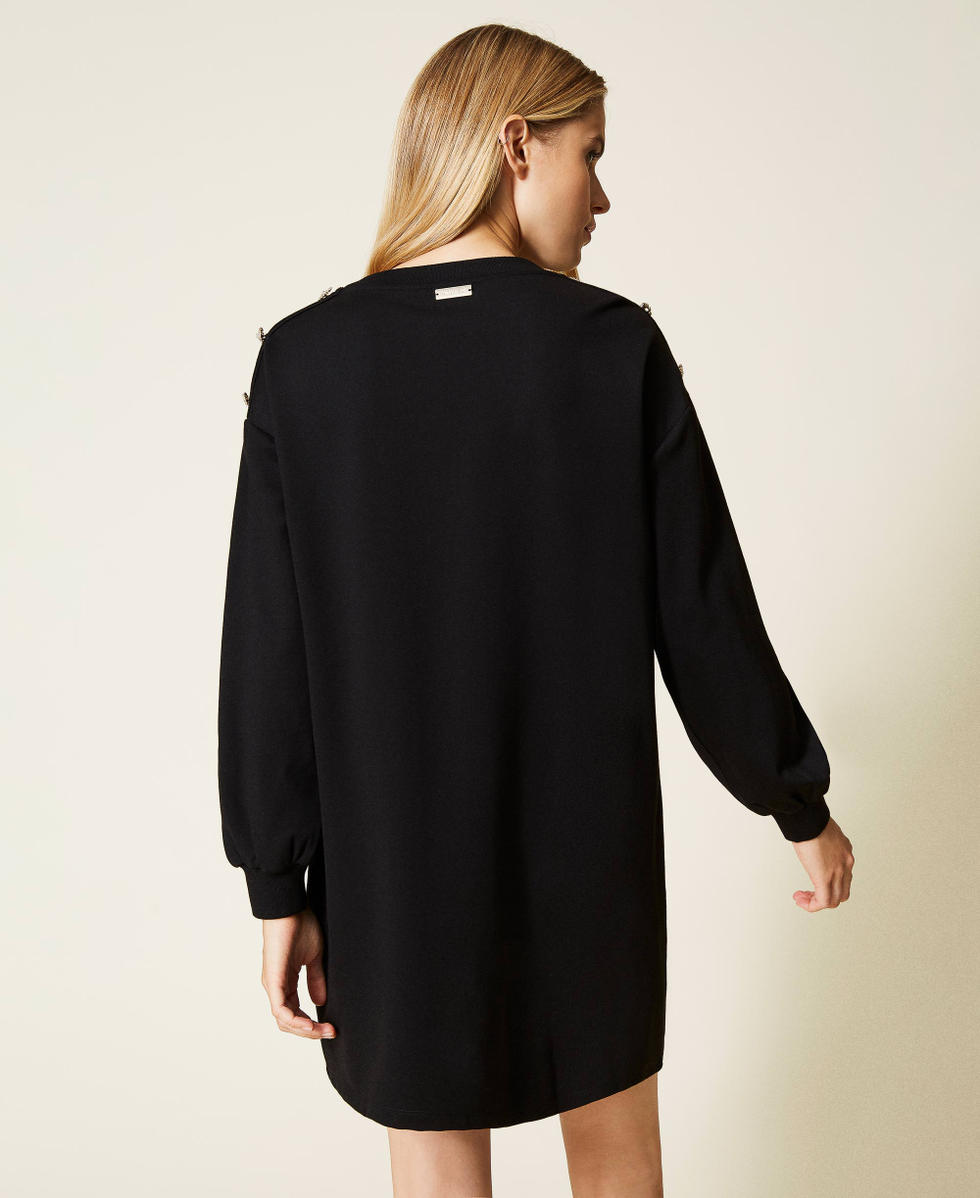 Robe avec boutons bijoux Noir Femme 212LL2FHH-03