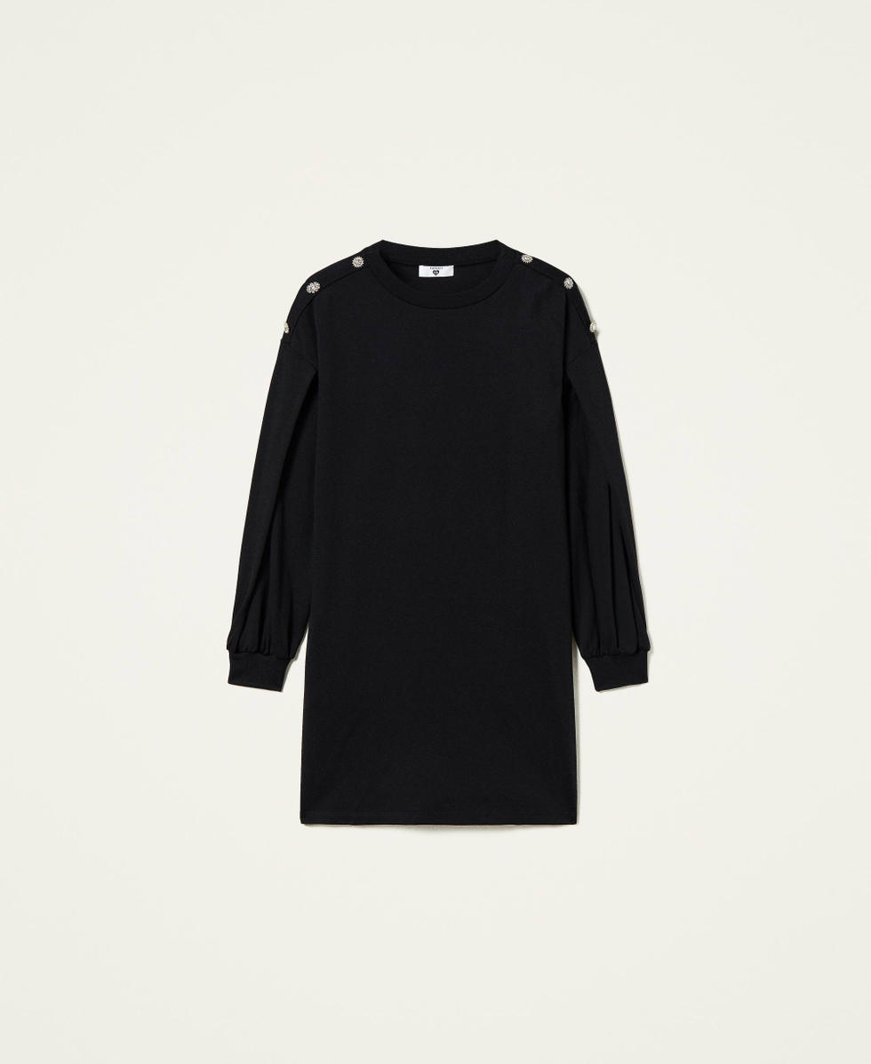 Robe avec boutons bijoux Noir Femme 212LL2FHH-0S