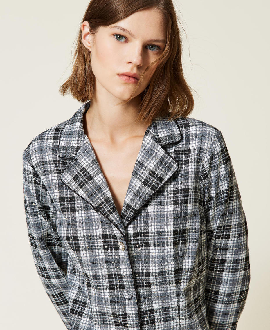 Camicia da notte a fantasia check Check Donna 212LL2LEE-04