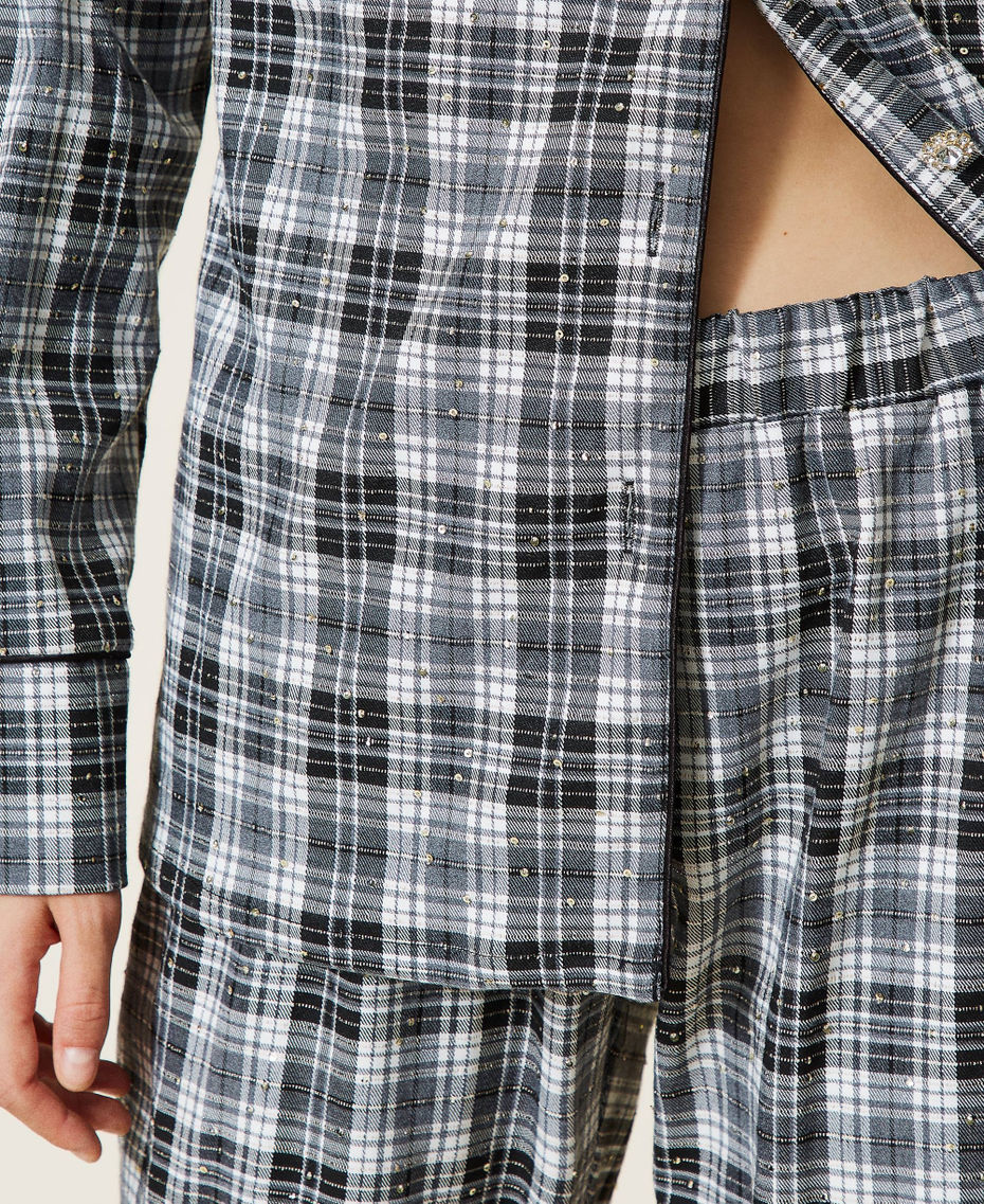 Pyjama long avec motif à carreaux Carreaux Femme 212LL2LFF-05