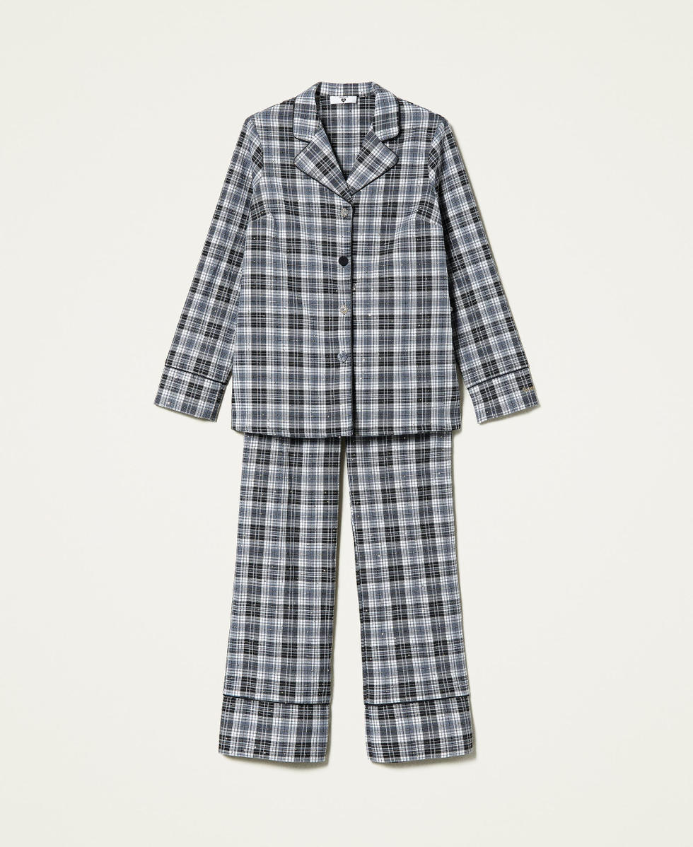 Pyjama long avec motif a carreaux Femme Fantaisie TWINSET Milano
