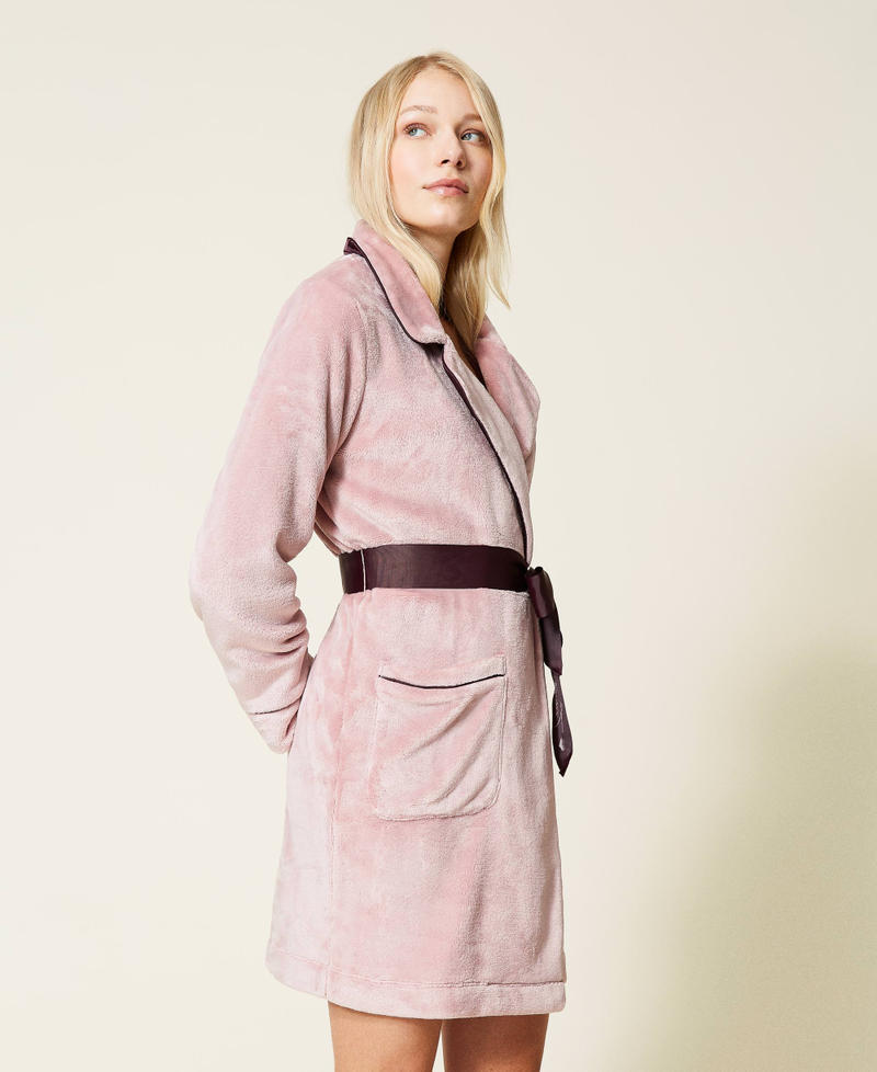 Dressing gown with logo belt “Pale Mauve” Pink Woman 212LL2NBB-02