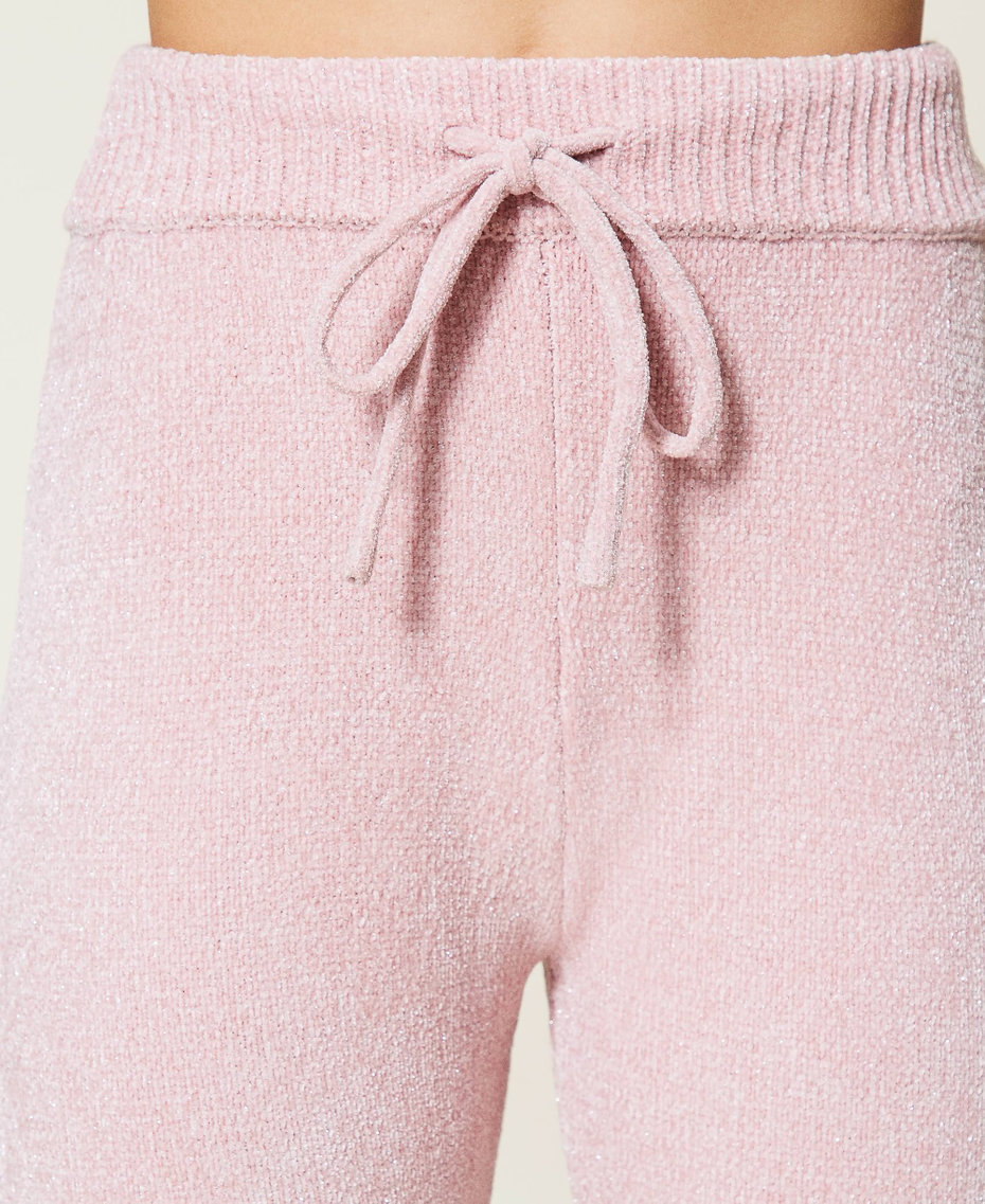Трикотажная кофта и брюки из шенилла с люрексом Розовый "Бледный розовато-лиловый" женщина 212LL3GJJ-05