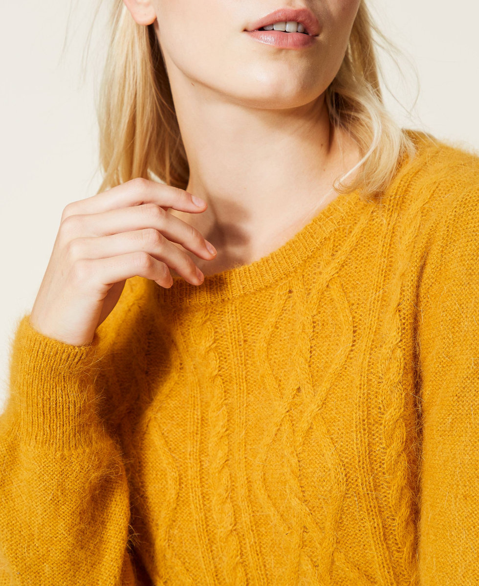 Yellow sales angora sweater