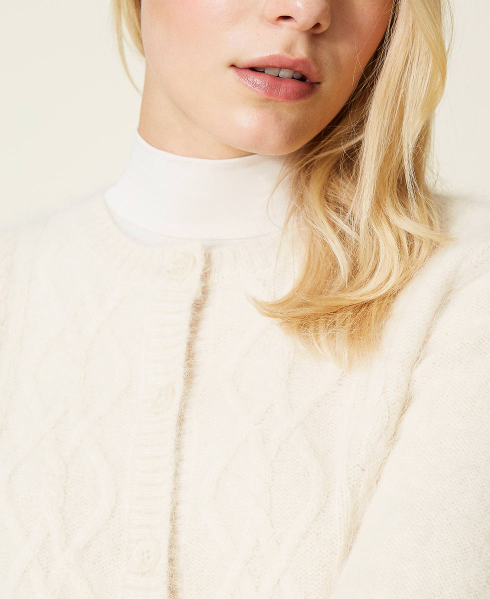 Angora cardigan ivory shop