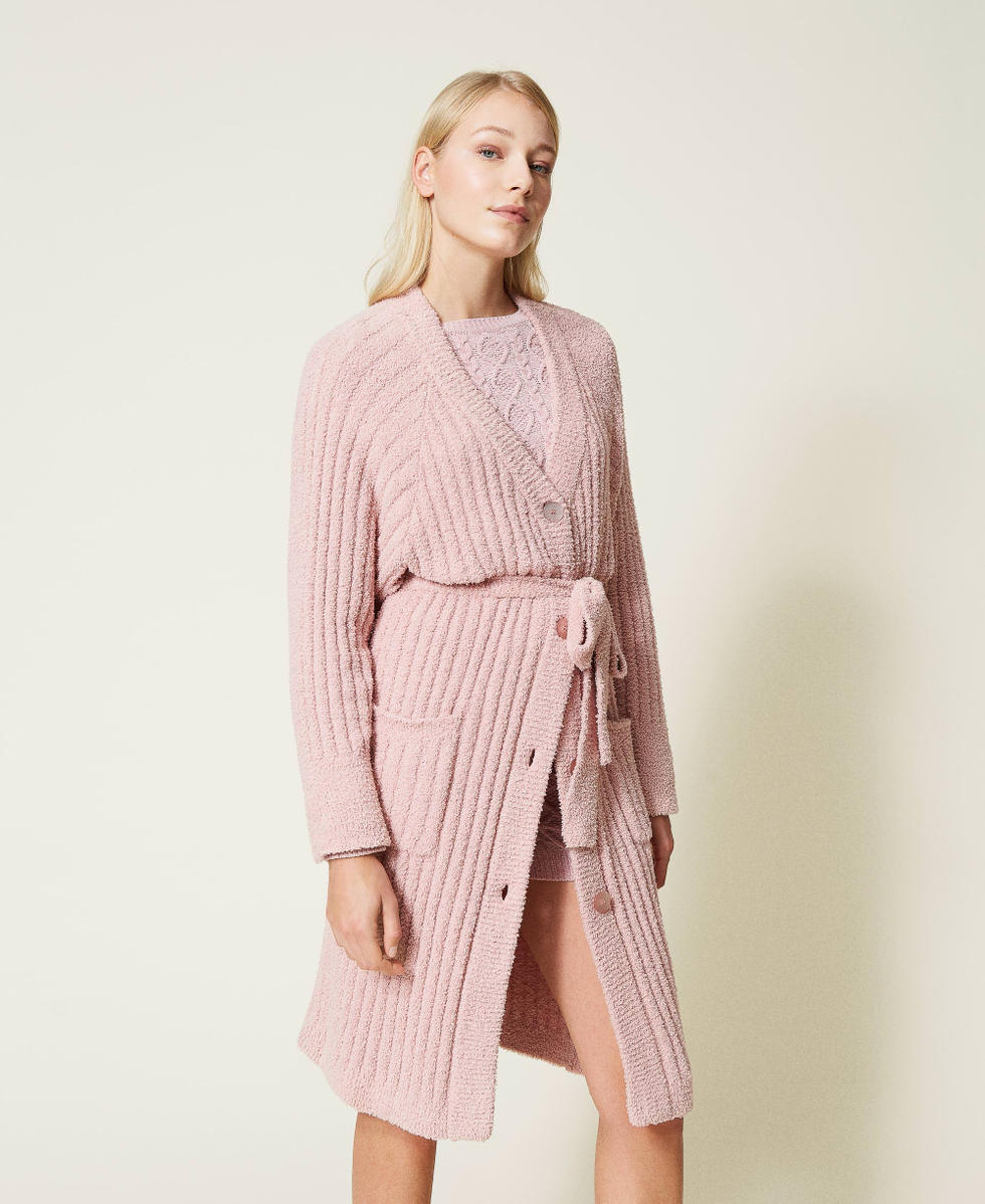 Long discount chenille cardigan