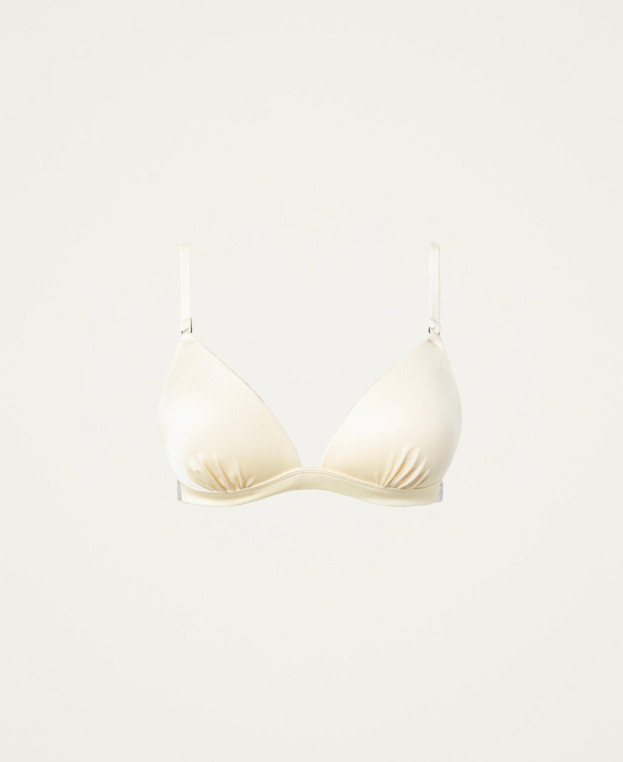 Reggiseno a triangolo con strass e logo Beige "Shell" Donna 212LL6L22-0S