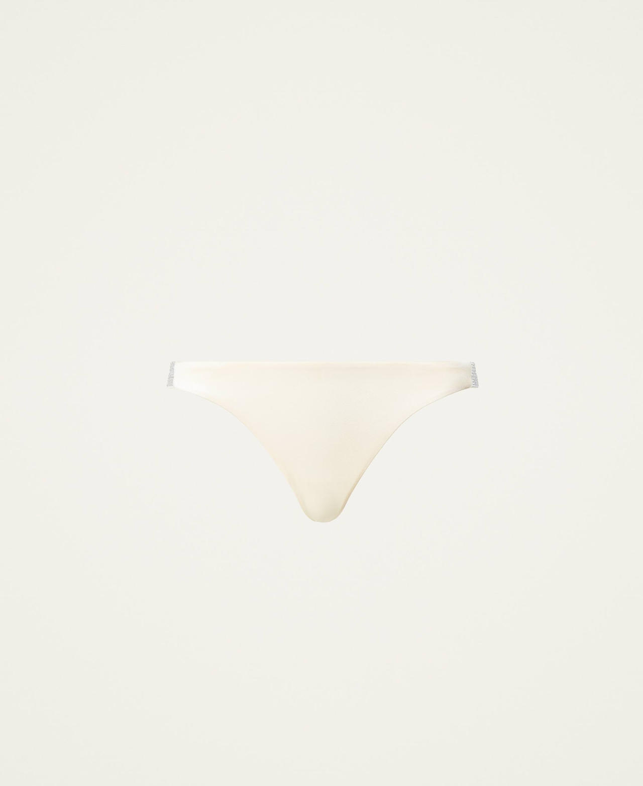 Tanga con strass y logotipo Beige "Shell" Mujer 212LL6L88-0S