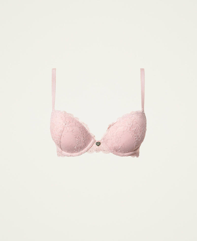 Floral lace push-up bra &ldquo;Pale Mauve&rdquo; Pink Woman 212LL6P44-0S
