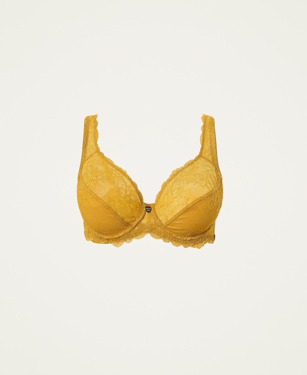 Floral lace underwire bra Saffron Yellow Woman 212LL6P55-0S