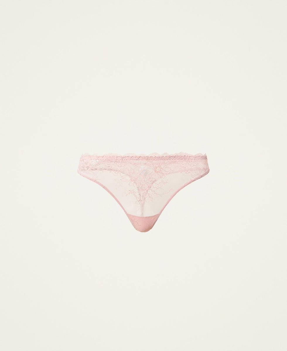 String en dentelle florale Rose &laquo;&nbsp;Mauve P&acirc;le&nbsp;&raquo; Femme 212LL6P88-0S