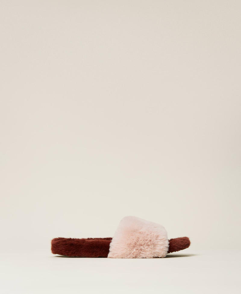 Two-tone slides Two-tone “Pale Mauve” Pink / “Dark  Wine” Purple Woman 212LLPZAA-02